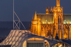 La Centre Pompidou et la Cathédrale depuis les hauteurs de Metz Photo sur plexyglass: 80x60 cm  Tarif promo: 69 euros